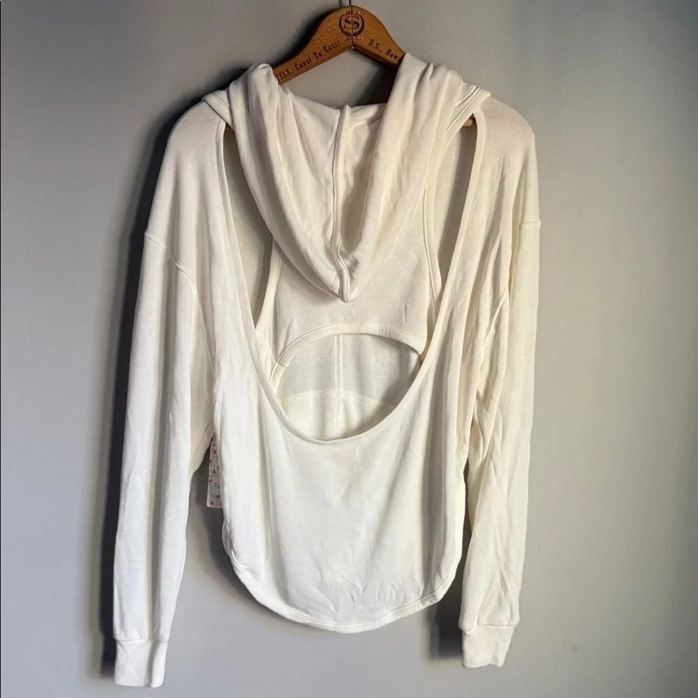 NEW Free People Movement Back Into It Cut Out Hoodie XS